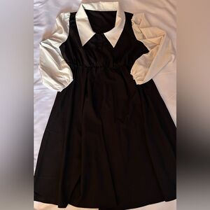 Shein Curve Black and White A-Line Dress Size 0XL